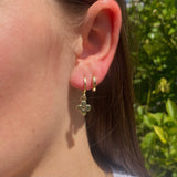 Gold clover earrings