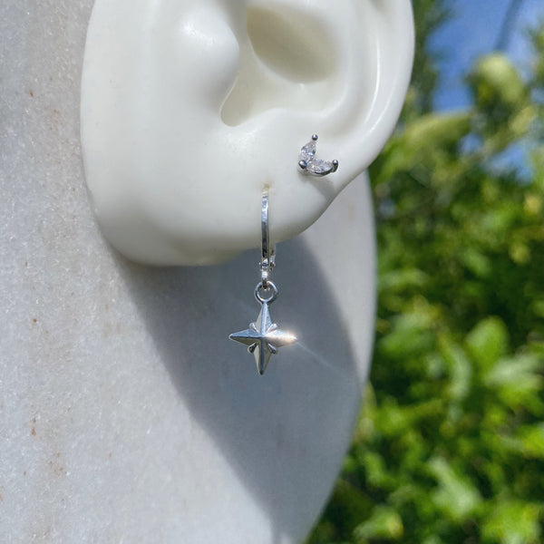 Cross star earrings