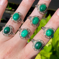 Malachite rings