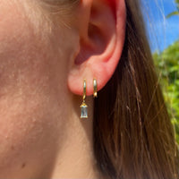 Gold gem earrings