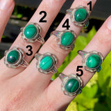 Malachite rings