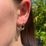 Gold angel heart earrings