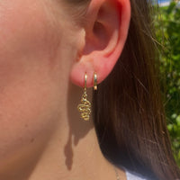 Gold snake earrings