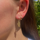 Gold snake earrings