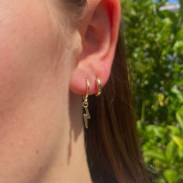 Gold lighting earrings