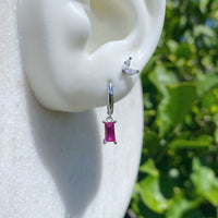 Pink charm huggies