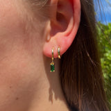 Gold gem earrings