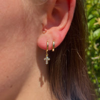 Gold cross earrings