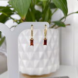 Gold gem earrings
