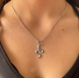 Silver snake necklace