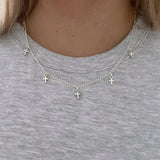 Multi charm cross necklace