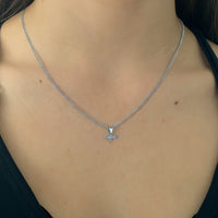 Silver small bird necklace