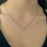 Silver small bird necklace