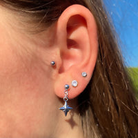 Cross star earrings