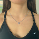 Silver small bird necklace