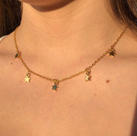 Multi charm star necklace