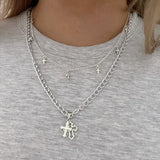 Multi charm cross necklace