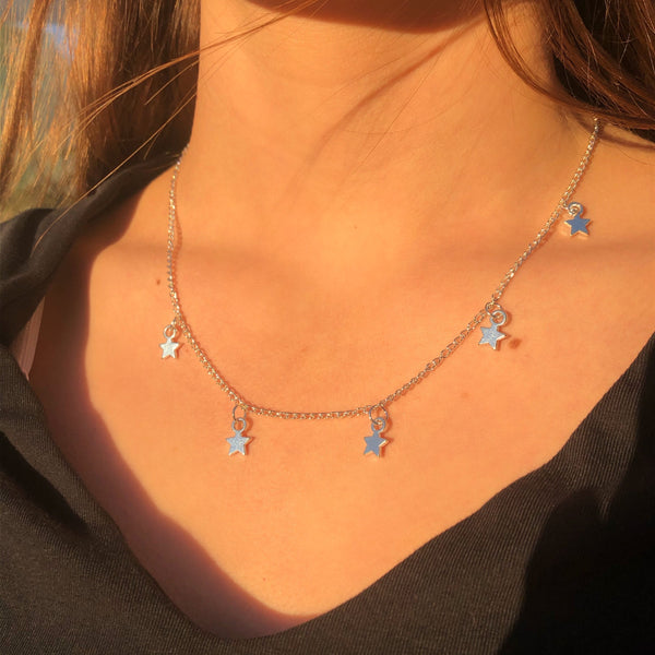 Multi charm star necklace