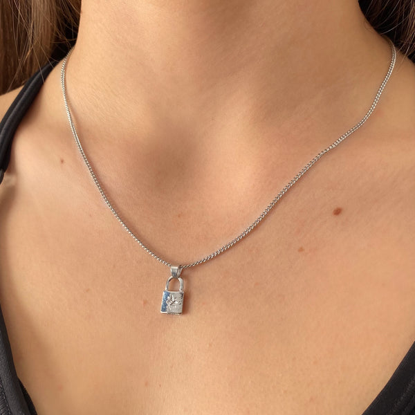 Silver Padlock necklace