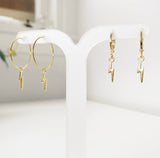 Gold lighting earrings