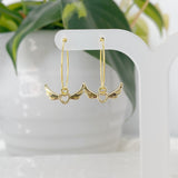Gold angel heart earrings