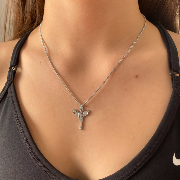 Silver Angel women necklace